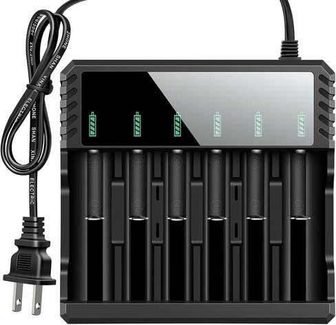 18650 Battery Charger, Smart Universal Charger Fast Charger for Rechargeable Batteries Li-ion IMR 10440 14500 16340 18500 18650 26650 3.7V in Saudi Arabia