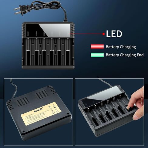 18650 Battery Charger, Smart Universal Charger Fast Charger for Rechargeable Batteries Li-ion IMR 10440 14500 16340 18500 18650 26650 3.7V in Saudi Arabia