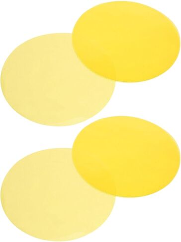 Amosfun 10pcs Gel Light Filter Films Yellow Colored Gel Sheets - 3.9" Color Changing Films Round Warm Tone Correction Overlays Photo Studio Filters for Lamp Headlight Led in Saudi Arabia
