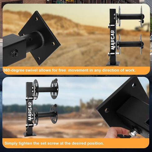 Heavy Duty Double Welding Cable Lead Reel, 360-degree Adjustable Swivel Base, 10" Reel, Accommodates 150 Feet of 1/0 and 125 Feet of 2/0 Cable in Saudi Arabia