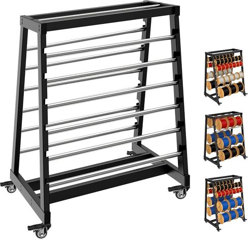 ATOLS Heavy-Duty 13-Rod Wire Spool Rack – 400lb Capacity, Adjustable Cable Caddy & Dispenser with Locking Wheels for Electrical and Industrial Use in Saudi Arabia