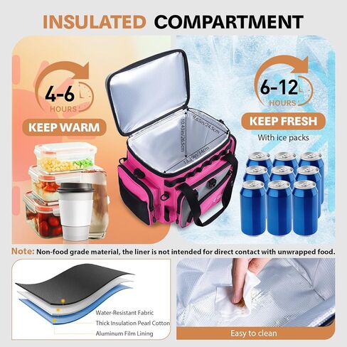 Goture Insulated Fishing Tackle Bag with Cooler, 44L 600D Water-Resistant Saltwater Gear Storage, Large Fishing Bag with Rod Holder and EVA Cup Holder for Travel Camping Hiking, Gifts for Women/Men in Saudi Arabia