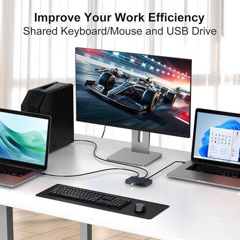 THXCDBID USB 3.2 Switch 3 أجهزة كمبيوتر مشاركة 3 * USB A & 1 * منفذ USB C 10 جيجابت في الثانية USB Switch Selector Sharing Keyboard Mouse Printer Scanner مع 3 كابل إدخال USB A وجهاز تحكم عن بعد بالأشعة تحت الحمراء in Saudi Arabia