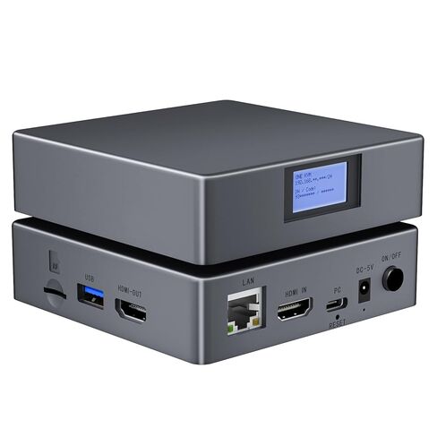 IP KVM Remote Control Over Internet, Remote KVM Over IP, 4K@60Hz,Simulate Keyboard Mouse Touch Screen Remote Operation PC,Servers, Install OS Via BIOS, Audio,Mini Screen, for Windows, Mac and Android in Saudi Arabia