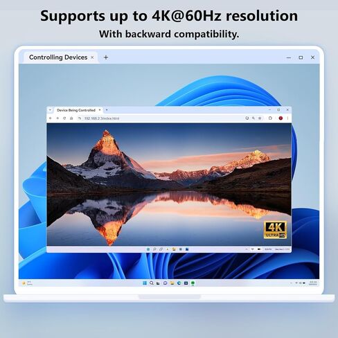 IP KVM Remote Control Over Internet, Remote KVM Over IP, 4K@60Hz,Simulate Keyboard Mouse Touch Screen Remote Operation PC,Servers, Install OS Via BIOS, Audio,Mini Screen, for Windows, Mac and Android in Saudi Arabia
