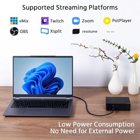 بطاقة التقاط فيديو Maksedfish USB4 ذات 4 قنوات SDI، متوافقة مع Thunderbolt 3/4، مدخل 3G-SDI رباعي يصل إلى 1080P 60FPS للبث المباشر للألعاب والإجراءات القانونية والمؤتمرات البث المباشر in Kuwait