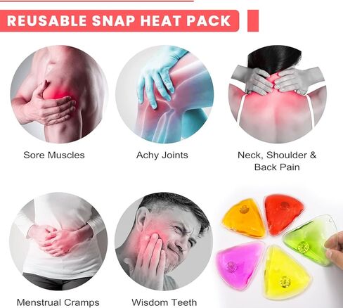 Reusable Pocket Hand Warmers, Reusable Snap Heat Pack, Pouch Gel Hand Warmers Used for Outdoor, Indoor, Working, Studying, Camping, Warm Gifts for Adults or Kids(Set of 5) in Saudi Arabia
