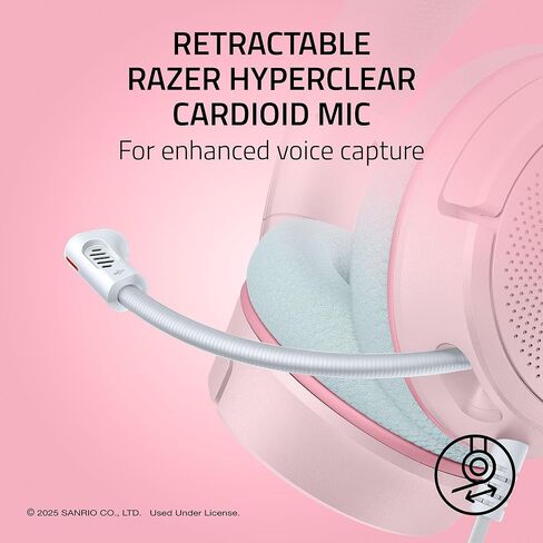 Razer Kraken V4 X Wired Gaming Headset: 40 mm Drivers - Cardioid Mic - Memory Foam Cushions - Chroma RGB Lighting - Type C & Type A Cable - for PC, Mac, PS5, Nintendo Switch 2 - My Melody Edition in Saudi Arabia