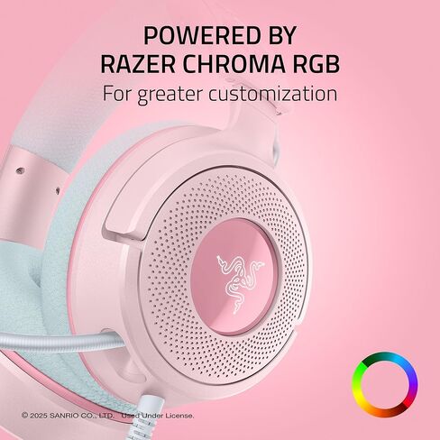 Razer Kraken V4 X Wired Gaming Headset: 40 mm Drivers - Cardioid Mic - Memory Foam Cushions - Chroma RGB Lighting - Type C & Type A Cable - for PC, Mac, PS5, Nintendo Switch 2 - My Melody Edition in Saudi Arabia