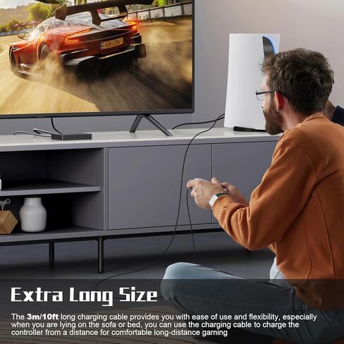 كابل شحن Zosvoses USB C متوافق مع Xbox Series X/S، PS5، PS5 DualSense، Switch، Switch Pro، Switch Lite Controller، Steam Deck، 10ft in Saudi Arabia