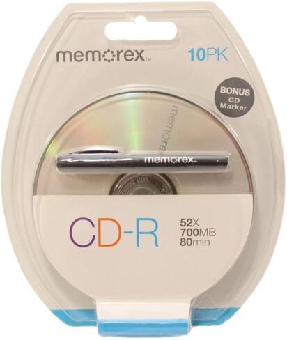 10 Memorex 52X CD-R 80min 700MB Logo on Top in Saudi Arabia