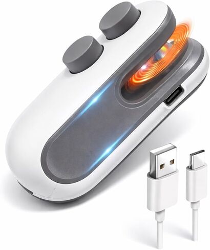 Zelivo Mini Bag Sealer with Cutter & Magnet, Rechargeable USB-C, 2-in-1 Portable Heat Sealer, White, Plastic, 5 Watts, Battery Powered in Saudi Arabia