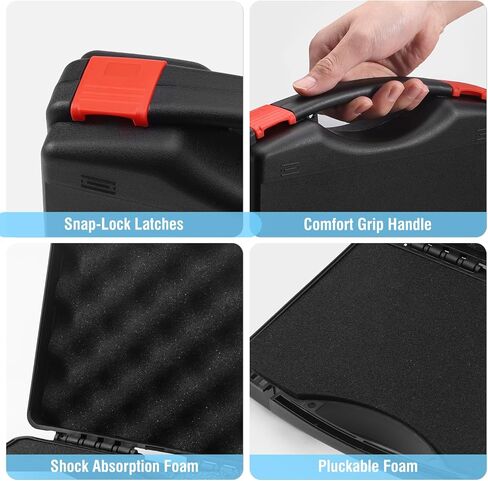 BAOFENG PB6 Carrying Case with Customizable Pluck Foam, Hard Shell Protective Case, Handheld Radio Storage Box, Compatible with UV-5R, UV-5RM Plus, UV-5R Mini, K5 Plus, UV-5G Plus (Case Only) in Saudi Arabia