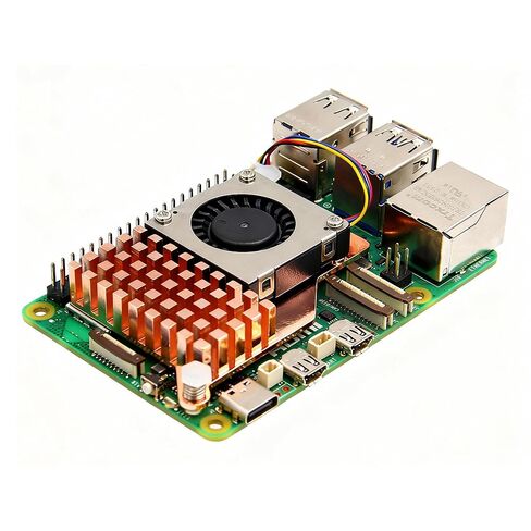 Active Cooler H510 for Raspberry Pi 5, Brass Heatsink with PWM Fan, Dual Active Passive Cooling with Thermal Pads in Saudi Arabia