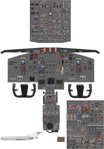 Boeing 737-MAX7, MAX8, MAX 9 and MAX10 Cockpit Poster - Air Plane Cockpit High Detail Instruments - flight school - flight simulator - 24in x 36in in Saudi Arabia
