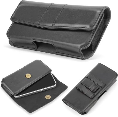 Holster for iPhone 17 Pro Max 17 Pro 16 Pro Max,Galaxy S26 Ulatra S25, Premium Men's Cell Phone Belt Case with Clip (Black, XL) in Saudi Arabia