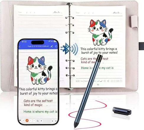 Digital Notebook with Pen Set smart Pen Enables Synchronized Handwriting, OCR to Text, Offline Storage, Audio Recording and Note Sharing, Compatible with iOS and Android in Saudi Arabia