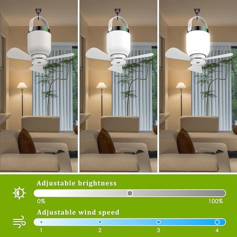 Elomavapa 2 in 1 Camping Fan with Lantern: Rechargeable LED Tent Fan Lights with Remote, Portable Outdoor Small Ceiling Fan with Dimmable Light Hanging for Tent, Gazebo, Patio, Canopy, RV in Saudi Arabia