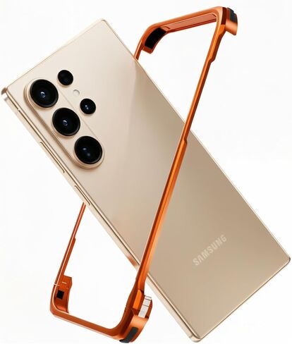 for Galaxy S26 Ultra Metal Bumper Case Frameless, Slim Fit No Back No Frame Backless Aluminum Alloy Bumper 4 Corners Shockproof Wireless Charging Compatible Heavy Duty (Silver) in Saudi Arabia