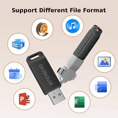 محول USB من SUDEHO للكمبيوتر الشخصي، مشاركة بنقرة واحدة، يدعم تنسيقات ملفات متعددة، أسود in Kuwait