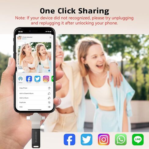 محول USB من SUDEHO للكمبيوتر الشخصي، مشاركة بنقرة واحدة، يدعم تنسيقات ملفات متعددة، أسود in Kuwait