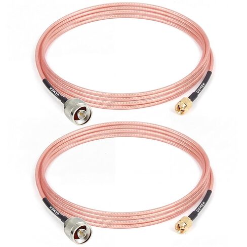 5ft SMA Male to N Male Cable 2PCS, RG316 SMA to N Cable 50 Ohm for WiFi Router, GPS Receiver, Antenna, Signal Booster Use in Saudi Arabia