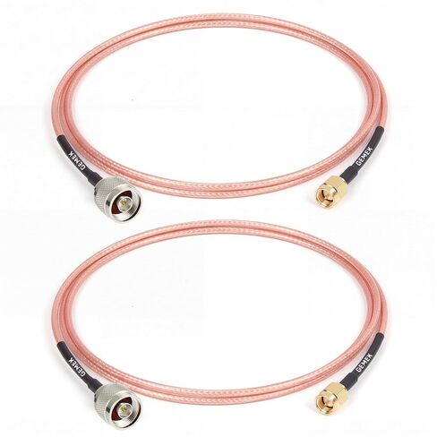 5ft SMA Male to N Male Cable 2PCS, RG316 SMA to N Cable 50 Ohm for WiFi Router, GPS Receiver, Antenna, Signal Booster Use in Saudi Arabia