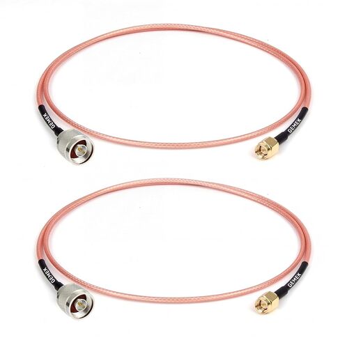 5ft SMA Male to N Male Cable 2PCS, RG316 SMA to N Cable 50 Ohm for WiFi Router, GPS Receiver, Antenna, Signal Booster Use in Saudi Arabia