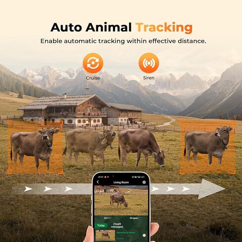 4G LTE Cellular Trail Camera 2 Pack, Auto Tracking Game Camera with SIM Card & Solar Panel, 2.5K HD Wireless Security Camera, No WiFi Needed, Motion Activated Waterproof Night Vision for Security in Saudi Arabia