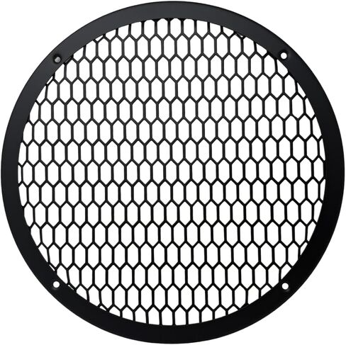 Bass Rockers 10" Metal Speaker Grill Cover HeavyDuty Hex Mesh Protective Grille Guard for 10" Subwoofer/Speakers, Universal Fit, Matte Black,4-Hole Screw/Bolt Mount Car Audio Doors,Pods,Custom Boxes in Saudi Arabia