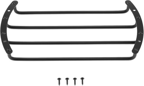 QWORK Speaker Grill Cover Set, 2 Pcs 10" Metal Bar Grille Audio, 4 Bars Speaker Subwoofer Grill Grille Cover, Compatible with Most Round Car Audio Subwoofers in Saudi Arabia