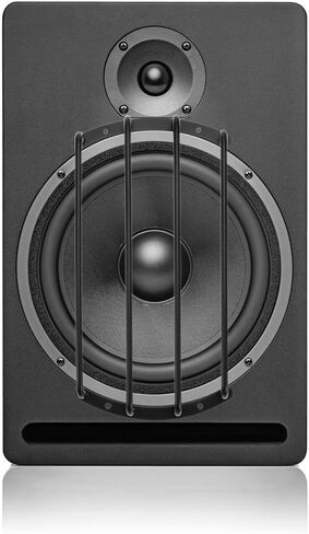 QWORK Speaker Grill Cover Set, 2 Pcs 10" Metal Bar Grille Audio, 4 Bars Speaker Subwoofer Grill Grille Cover, Compatible with Most Round Car Audio Subwoofers in Saudi Arabia