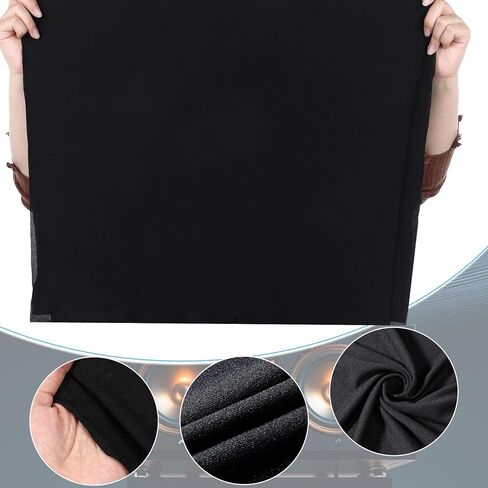 قماش شبكي مكبر صوت أسود، قماش مكبر صوت مقاس 67 × 20 بوصة، قماش مكبرات صوت لمكبرات الصوت المنزلية/المسرح، مضخم صوت السجاد العتيق، صناديق الصوت وKTV (قماش شبكي أسود) in Saudi Arabia