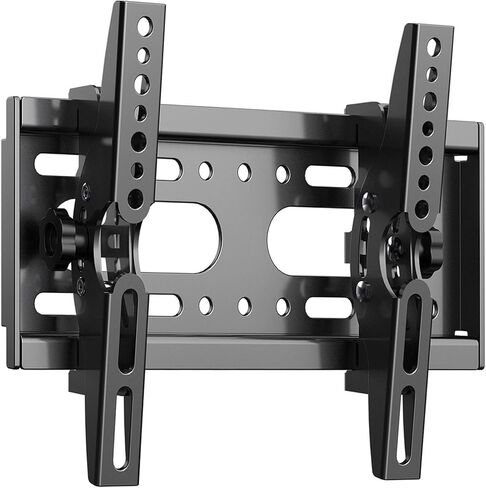 JOBZYP Tilt TV Wall Mount Bracket for 14-42 Flat Screen TVs & Monitors, 19 21 23 27 29 32 37 39 Inch Low Profile Universal Tilting TV Monitor Mount Fits 8" Wood Studs VESA 50x50-200x200mm Up to 55 LBS in Saudi Arabia