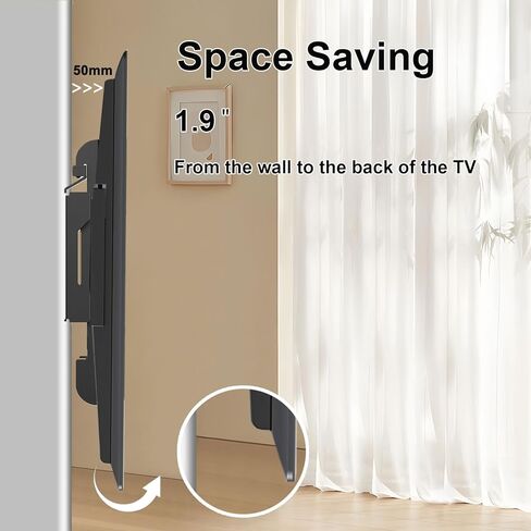 JOBZYP Tilt TV Wall Mount Bracket for 14-42 Flat Screen TVs & Monitors, 19 21 23 27 29 32 37 39 Inch Low Profile Universal Tilting TV Monitor Mount Fits 8" Wood Studs VESA 50x50-200x200mm Up to 55 LBS in Saudi Arabia