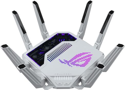 ASUS GT-BE19000AI Tri-Band WiFi 7 (802.11be) AI Gaming Router, 320MHz Bandwidth & 4096-QAM, MLO, Dual 10G Ports, AI Game Boost, Gaming Network, Aura RGB, AiMesh Support, Guest Network Pro in Saudi Arabia