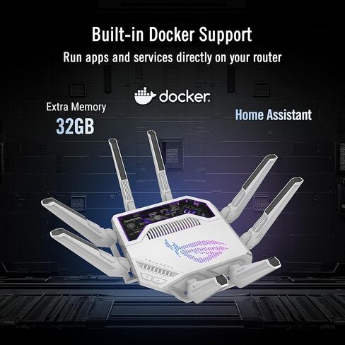 ASUS GT-BE19000AI Tri-Band WiFi 7 (802.11be) AI Gaming Router, 320MHz Bandwidth & 4096-QAM, MLO, Dual 10G Ports, AI Game Boost, Gaming Network, Aura RGB, AiMesh Support, Guest Network Pro in Saudi Arabia