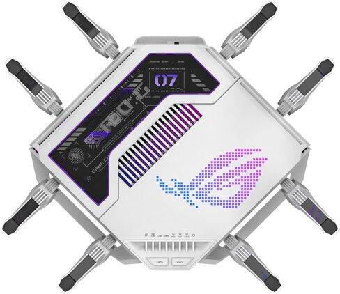 ASUS GT-BE19000AI Tri-Band WiFi 7 (802.11be) AI Gaming Router, 320MHz Bandwidth & 4096-QAM, MLO, Dual 10G Ports, AI Game Boost, Gaming Network, Aura RGB, AiMesh Support, Guest Network Pro in Saudi Arabia
