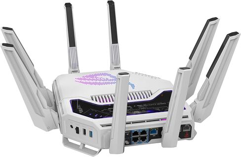 ASUS GT-BE19000AI Tri-Band WiFi 7 (802.11be) AI Gaming Router, 320MHz Bandwidth & 4096-QAM, MLO, Dual 10G Ports, AI Game Boost, Gaming Network, Aura RGB, AiMesh Support, Guest Network Pro in Saudi Arabia