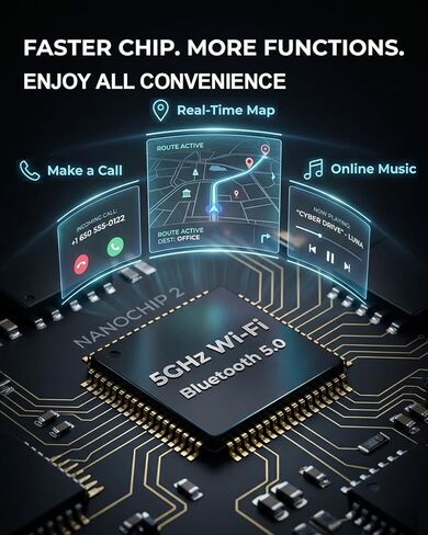 محول CarPlay اللاسلكي ومحول Android Auto اللاسلكي، دونجل محول CarPlay 2 في 1، تحويل Apple CarPlay السلكي من المصنع إلى لاسلكي، توصيل وتشغيل صغير للغاية، يتضمن USB C وUSB-A in Kuwait