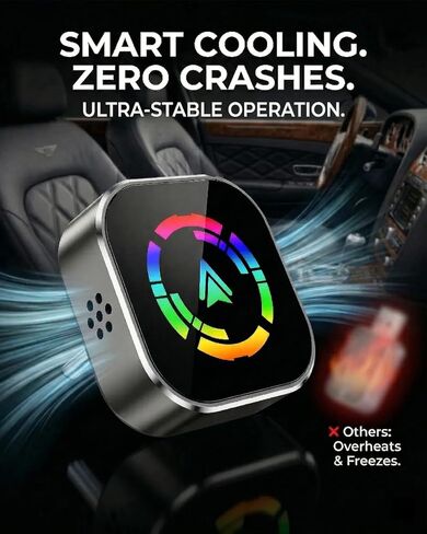 محول CarPlay اللاسلكي ومحول Android Auto اللاسلكي، دونجل محول CarPlay 2 في 1، تحويل Apple CarPlay السلكي من المصنع إلى لاسلكي، توصيل وتشغيل صغير للغاية، يتضمن USB C وUSB-A in Kuwait