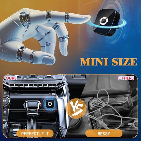 4 in 1 Screen Mirroring Wireless CarPlay Adapte, 2026 Upgraded Wired to Wireless for Apple CarPlay & Android Auto & AirPlay & MirrorLink, Mini USB Car Play Adapter with Type-C Extension, Plug and Play in Saudi Arabia