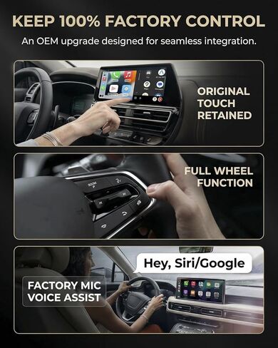 محول CarPlay اللاسلكي ومحول Android Auto اللاسلكي، دونجل محول CarPlay 2 في 1، تحويل Apple CarPlay السلكي من المصنع إلى لاسلكي، توصيل وتشغيل صغير للغاية، يتضمن USB C وUSB-A in Kuwait