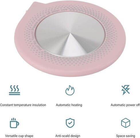 Zerodis USB كوب دفئا كوب كهربائي لوحة التدفئة 55C السيارات خارج السلطة للقهوة الشاي الحليب الشوكولاته الساخنة مع منفذ USB لطلاب المكتب in Saudi Arabia