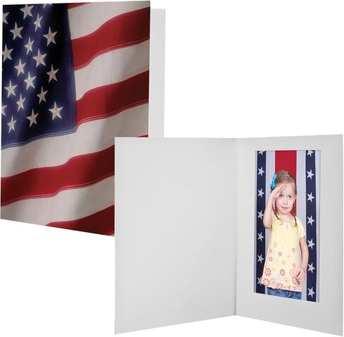 Neil Enterprises Inc. 4" x 6" American Flag Photo Folder - Pack of 100 in Saudi Arabia