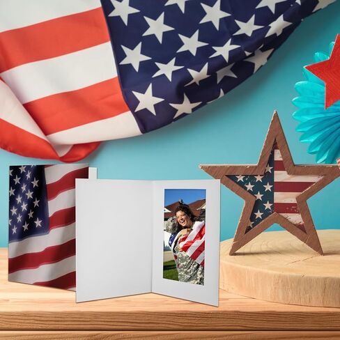 Neil Enterprises Inc. 4" x 6" American Flag Photo Folder - Pack of 100 in Saudi Arabia