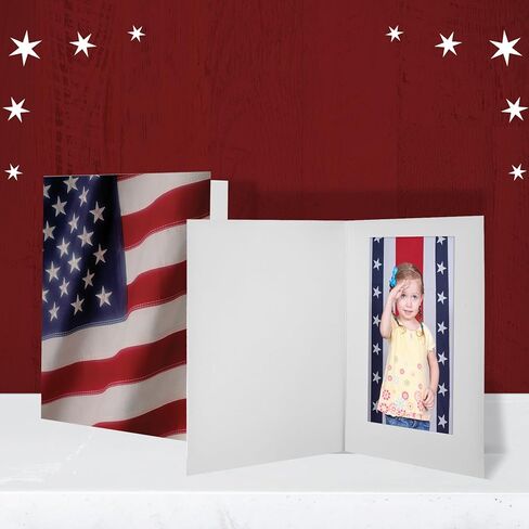 Neil Enterprises Inc. 4" x 6" American Flag Photo Folder - Pack of 100 in Saudi Arabia