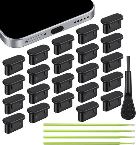 20PCS USB C Port Cover, 4-in-1 Silicone Anti Dust USB C Plug Cover Set, Charging Port Covers in Saudi Arabia