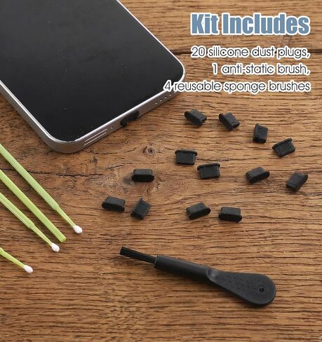 20PCS USB C Port Cover, 4-in-1 Silicone Anti Dust USB C Plug Cover Set, Charging Port Covers in Saudi Arabia