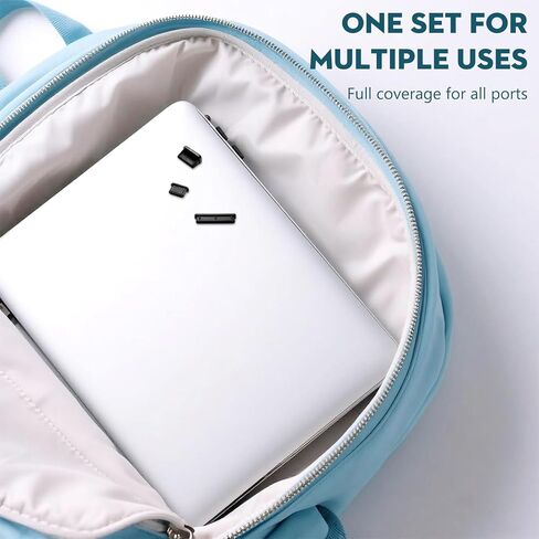 40PCS Silicone Anti-Dust Port Plugs – USB, USB-C, HDMI, RJ45, SD, Audio & Camera Covers for Laptops & Phones with Organizer Box (8 Port Types) in Saudi Arabia